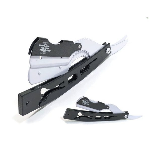 Professional Barbershop/Barber Single Edgar Classic Cut Throat Straight Edge Shaving Razor - Finished Dipped - Unisex All Purpose Razor