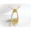 Medium size gold textured metal leaf hair claw clip jaw clip (Primary color: Matte Gold)