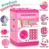 Pink Piggy Bank for Kids with Password Code Lock and Auto Grab Bill Slot, PhilaeEC Real Money Cash Coin Can Saving Box Electronic Money Safe Bank, Hot Gift for 4 7 8 9 10 11 Year Old Boys Girls
