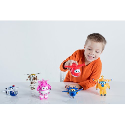 Super Wings 5" Transforming Jerome Airplane Toys, Safe and Durable Vehicle Action Figure, Plane to Robot, Transformer Toys for 3+ Years Old Boys and Girls, Preschool Kids Birthday Gift, Blue