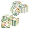 Safari Jungle Baby Shower Plates Set Decorations 20 Plates and 20 Napkins and Tablecloth86‘’ x 51‘’,For Boys and Girls Jungle Animal Theme Birthday Party Supplies