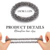 Fashey Pearl Hair Ties Rhinestone Ponytail Holder 3 Pcs Bead Set Hair Scrunchies Elastic Hair Bands Hair Accessories for Women and Girls (black,dark brown,grey)