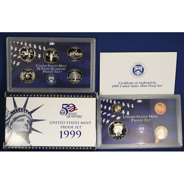 1999-S United States Mint Proof Coin Set (9-coins Total)