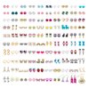 NEWITIN 100 Pairs Colorful Cute Stud Earrings for Girls Hypoallergenic Earrings Stainless Steel Earrings for Girls and Women