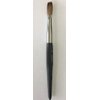 Six Angles - Black Handle Kolinsky Acrylic Nail Brush for Manicure Powder (CRIMPED) - (Size #8)