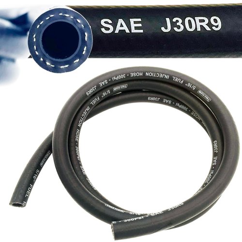 SAE 30R9 Fuel Hose Line 5/16 Fuel injection hose 5FT Length High Pressure SAE30R9 Push Lock hose 300 psi (5FT, 5/16" ID)