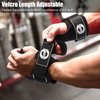 Weight Lifting Wrist Straps, Double Layer Leather Hand Grip Deadlift Straps with Padded Wrist Support for Weightlifting and Workout Adjustable Neoprene Gym Accessories Hooks for Men and Women (Pair)