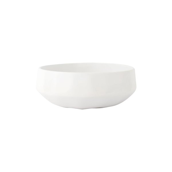 Vietri Aria White Organic Medium Serving Bowl - 6.5" D Stoneware Decorative Serveware Dish for Salad Chip & Pasta, White