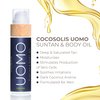 COCOSOLIS UOMO Tanning Accelerator for Men - Organic Tanning Oil with Vitamin E & Black Coconut Scent for a Fast Intensive Tan - Tanning Enhancer for a Rich Chocolate Tan (200)