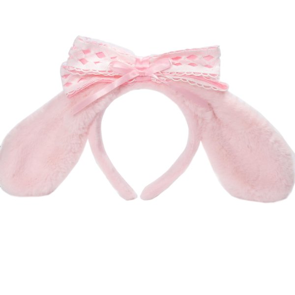 Chasing DreamsMRL Anime Plush Ears Headband Furry Bunny Ears Hairband for Girls Women Kawaii Halloween Costume Cosplay (Pink)