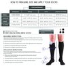 Truform Compression Socks, 8-15 mmHg, Men's Dress Socks, Knee High Over Calf Length, Black, Medium