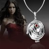 UoYu TFYU 2 Pcs The Vampire Diaries Elena Gilbert Opening Vervain Locket Pendant Necklace and Daywalking Katherine Necklace Pendant Charm Necklace-Royal Blue with Transparent Box