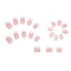 Medium Press on Nails Square Pink White Fake Nails Flowers Designs Stick on Nails Cute False Nails Stick on Nails for Women Girls Nail Decoration