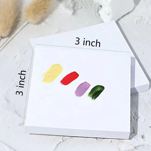 Beautifultracy 50 Sheets Disposable Nail Polish Palette Paper Nail Art Mixing Palette Papers Portable Waterproof Nail Art Makeup Palette Nail Gel Mixing Tool with Nail Palette Stirring Rod (50pcs)
