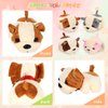 12 Pcs Cute Stuffed Animal Toy 4 Inch Mini Plush Mermaid Tiger Turtle Puppy Pig Alpaca Cat Ornaments Stuffed Doll Keychain Handbag Pendant for Birthday Party Favors DIY Home Decor(Dog Style)