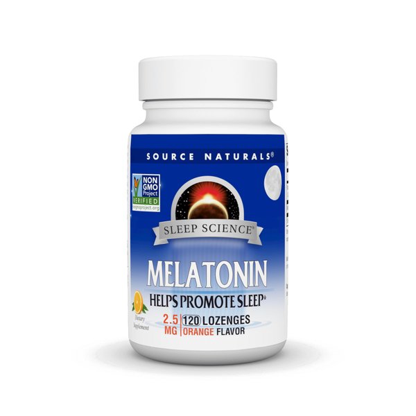 Source Naturals Melatonin 2.5 mg - 120 Orange Flavored Lozenges