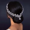 azaleas Wedding Bridal Crystal Headband for Woman Rhinestone Hair Comb Wedding Headdress，Wedding Headbands Chain Head Jewelry Hair Pieces Crystal Head Chains