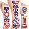 Puerto Rico Temporary Tattoos Puerto Rican Party Decorations Favors Supplies Themed Cute Stickers 10 Sheets 100 PCS Gifts for Baby Girls Boys Class School Carnival