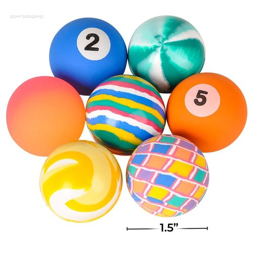 Rhode Island Novelty 38MM 1.50 Inch Assorted Bouncy Balls, 50 Balls per Order