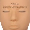 Practice Lash Mannequin Head Flat Head Doll Head Manakin Eyelids for Lash Practice Eyelash Mannequin Doll Face Head Practice Facial Mannequin (Yellow Color)