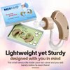 MEDca BTE Hearing Aids for Seniors - Behind the Ear Sound Amplifier Super Mini Size Sound Enhancer For Better Hearing (Pair)