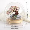 CEACYDIK Sakura Bonsai Building Kit,Flower Botanical Collection Construction Building Toy,Toy Building Block with Glass Cover，Building Blocks Set for Adults and Kids