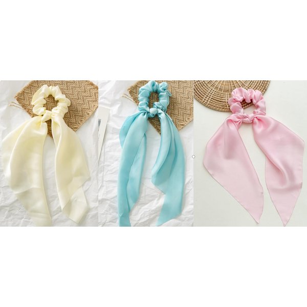 Women Bow Hair Ties Scrunchies for Women Girls Bowknot Hair Elastic Bands Ribbons for Girls Women Ponytail Holder for Women Girls Sister 3pcs Hair Scalp Scruncheis for Women Thick Thin Hair