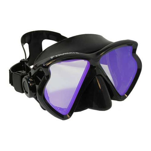 Promate Scuba Dive Diving Mask Snorkeling Color Correction Mask with Tinted Lenses Snorkel, Yellow lenses