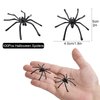 BAINFE 100PCS Plastic Spiders Halloween Realistic Spiders Black Fake Spiders Small Spider Toys for Prank Haunted House Halloween Party Supplies