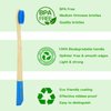 Virgin Forest Bamboo Toothbrush, Natural Eco Friendly Wood Toothbrushes, Biodegradable Charcoal Tooth Brush, Pack of 6