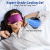 Cooling & Heating Gel Eye Mask - 2 Pack, Weighted Eye Mask,Eye Masks for Dark Circles and Puffiness, Reusable Cold&Warm Compress Sleeping Mask for Women Men, Yoga, Travel, Airplane(Black,Purple)