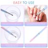 cobee Nail Polish Clean Up Brush, 2PCS Nail Art Clean Up Brushes Nail Painting Brushes Nail Remover Brush Nail Pen Painting Tools for Nail Art Design Manicure Mistake Cleaning(Round, Angled)