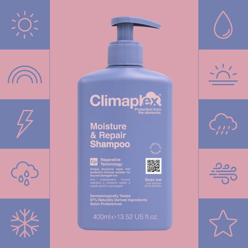 Climaplex Moisture and Repair Shampoo and Conditioner Set - Soothes and Purifies Scalp - Detangles Knots - Non-Greasy Formula - All Hair Types - 2 pcs
