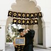YQUQWN, Congrats Grad Banner, NO DIY Graduation Banner 2024 Congratulations Banner, Black and Gold Graduation Decorations 2024 Graduation Party Decorations 2024 Class of 2024 Decorations