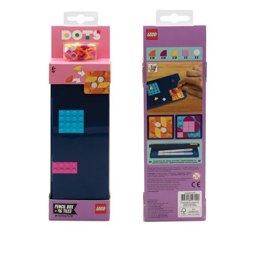 LEGO DOTS Pencil Box, DIY Craft Kit for Kids, Makes a Great Birthday Gift for Kids who Love Creative Toys and Homemade Craft Sets