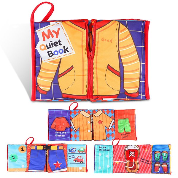 Montessori Busy Board Baby Busy Book - Sensory Toys for Babies 6 12 18 Months - Baby for Toddler Boys Girls One 1 2 3 4 Year Old - Infant Travel Learning Toys