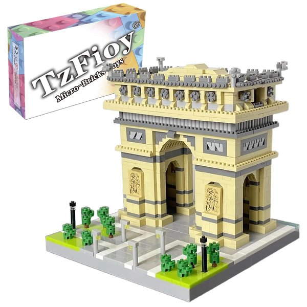 TzFioy Arc De Triomphe Paris France Building Blocks Set (2020Pcs) Famous World Architecture Educational Toys Micro Bricks for Kids Adults