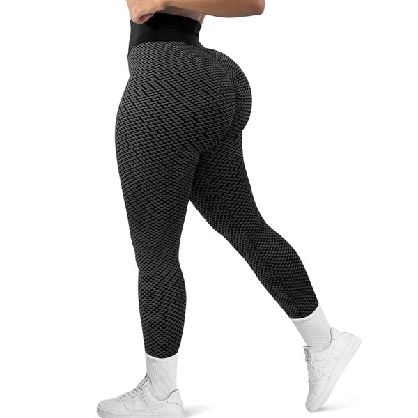 GILLYA Butt Lift Yoga Pants Seamless Ruched Butt Leggings Butt Lift Textured Anti-Cellulite Booty Lifting TIK Tok Leggings
