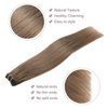 FUBILI Ash Brown clip in hair extensions Natural Remy Real Human straight Hair Extensions 30g 5pcs 22 Inch