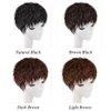 Galepromot Light Brown Wig Pieces for Top of Head, Curly Hair Topper Replacement Fluffy Hairpiece Seamless Clip in Top Wiglet for Women Thin Hair Hairpieces,Hair Accessories