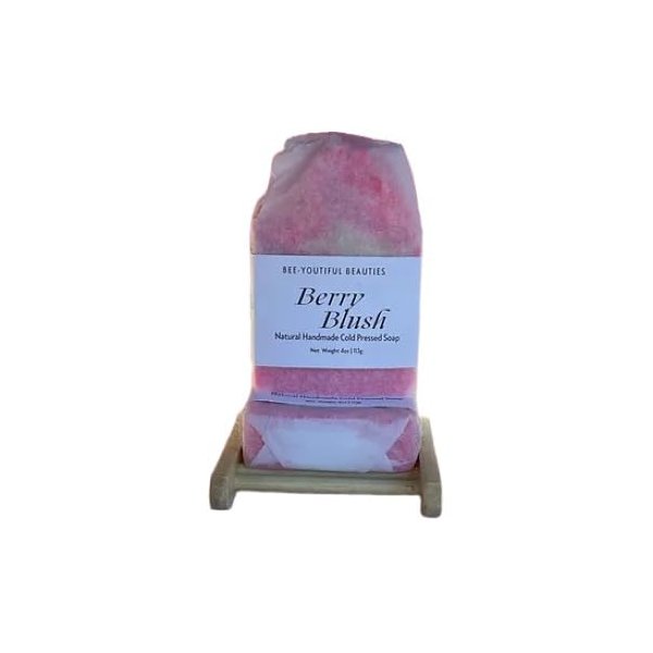 Bee-Youtiful Beauties Berry Blush Soap Bar Honey + Beeswax Soap Bar | Hydrates, Moisturizes & Deep Cleans Good for Dry Skin | Valentine’s Day Natural Handmade Colf Pressed Soap