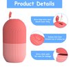 3pcs Senbaler Ice Cube Roller for Face,Eye,Silicone,Reusable Facial Massager Ice Mold,Brighten Skin Enhancing Natural Glow,De-Puff Eye Bags,Reduce Migraine Pain (Pink)