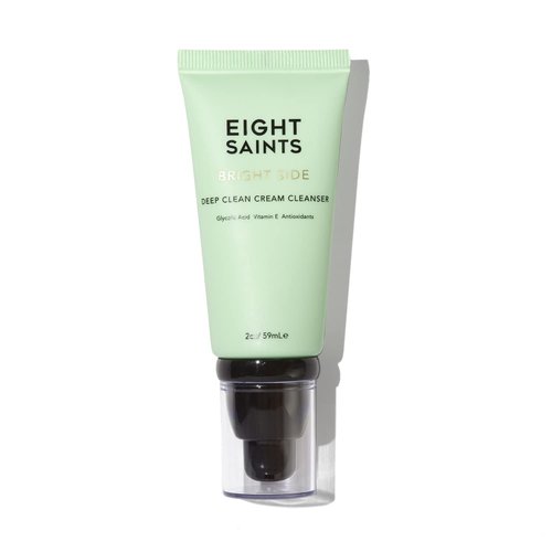 Eight Saints Bright Side Cream Facial Cleanser, Moisturizing Non-Foaming Daily Face Wash, Natural and Organic, Gentle and Effective Facial Cleanser, Makeup Remover, Nourishing and Hydrating, 2 Ounces