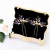 Barode Bride Wedding Hair Pins Blue Crystal Bridal Headpieces Hair Accessories for Women and Girls Pack of 2 (Blue)