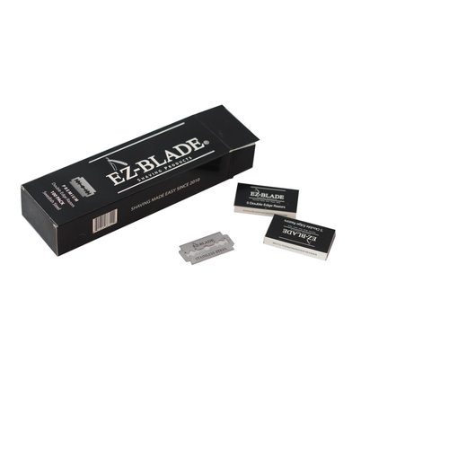 EZ BLADE Double Edge Razor Blades. 100 Count For Straight Razor Or Safety Razor