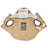 TOUCHDOG 'Snowadayz' Pom Pom Fashion Designer Pet Dog Coat Hooded Sweater Jacket Hoodie, X-Small, Red / Beige