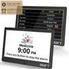 10.1" Digtal Clock with Day and Date for Seniors, Large LCD Display, Auto Dimmable, 12 Alarm Settings - Best Gift for Elderly
