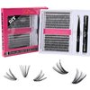 SQYlashes DIY Lash Extensions Kit, 280PCS 30D 40D Individual Lashes Clusters Eyelash Extensions Kit with Lash Bond and Seal, D Curl Lash Clusters Kit at Home (30D+40D, 0.05 Mix 9-18mm)