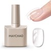MAYCHAO 15ML Clear Builder Nail Gel 7 in 1 Clear Builder Strengthener Gel Nail Polish for Nail Extension, Hard Gel Builder Base Gel Rhinestone for Home Manicure, 0.5 OZ