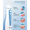 Water Dental Flosser Cordless for Teeth - Nicwell 4 Modes Dental Oral Irrigator, Portable and Rechargeable IPX7 Waterproof Powerful Battery Life Water Teeth Cleaner Picks for Home Travel